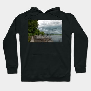 Dock view on Rice Lake Hoodie